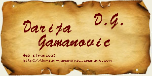 Darija Gamanović vizit kartica